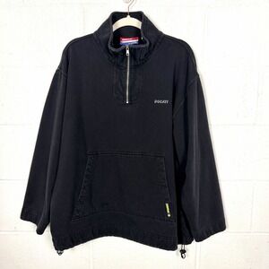 Vintage Ducati Racing 1/4 Zip Pullover Sweatshirt SZ XL Shell Advance Motorcycle